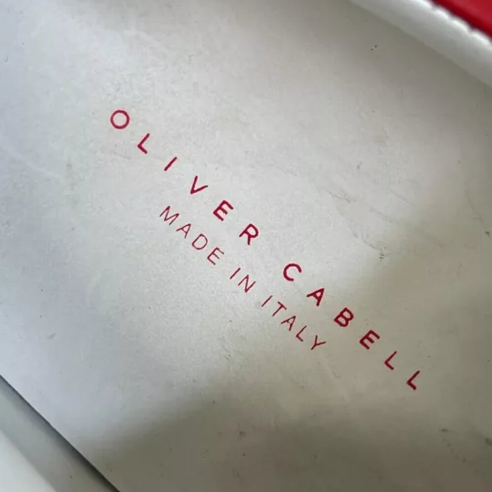 Oliver Cabell Red Leather Sneakers - Picture 8 of 11